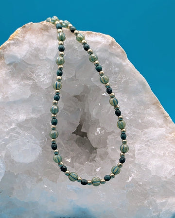 GLN4042 Turquoise washed melon silver - Neqromance