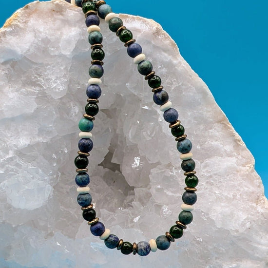 GMN5032 Green Jade and Dumorite - Neqromance