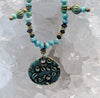 GMN5027 Turquoise and Antique Gold with Pendant - Neqromance