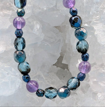 Amethyst & Teal glass beads - Neqromance