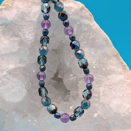 Amethyst & Teal glass beads - Neqromance