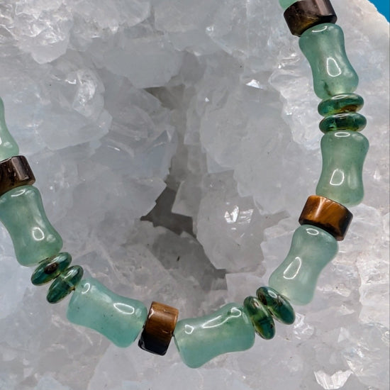Jade & Tigereye Shoreline Necklace - NEQromance