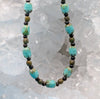 Turquoise barrel bead necklace - Neqromance