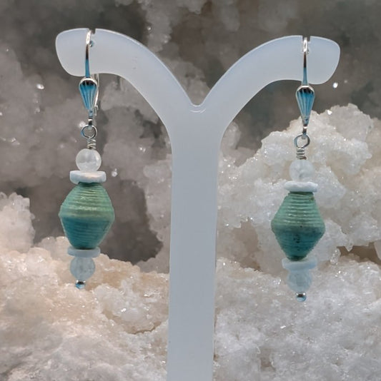 Aqua & Shell earrings - Neqromance